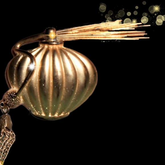 80's Atomizer Brushed Gold Brooch Maggie Lawrence - Picture 2 of 13